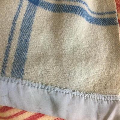6398 Lot of Two Vintage Wool Blankets