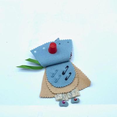 Hand Made Sewing Notion Felt Girl