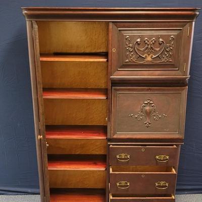 Victorian Side By Side Secretary Desk and Bookcase