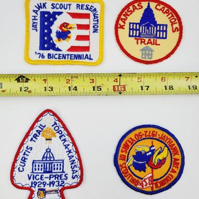 VINTAGE BOY SCOUTS - TOPEKA JAYHAWK PATCHES
