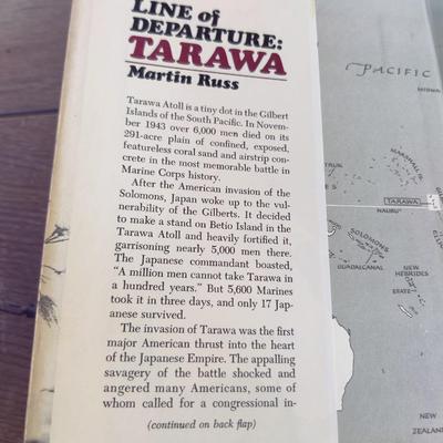 1975 "LINE OF DEPARTURE: TARAWA" BY MARTIN RUSS HARDBACK BOOK