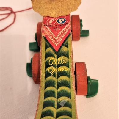 Lot #45  Vintage Wooden Fisher Price Pull toy - "Allie Gator"