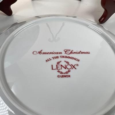 4 Lenox Fine China Christmas display plates