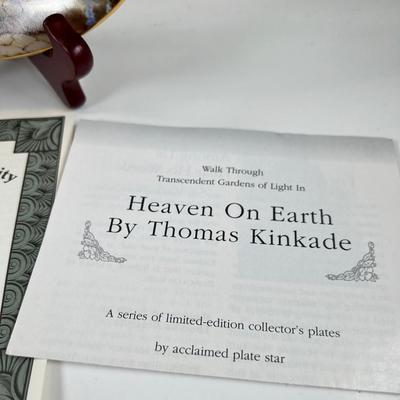 Thomas Kinkaid Heaven on earth Plate with original box and COA