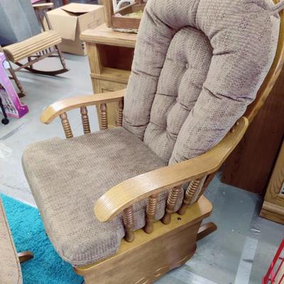 FABULOUS CUSHIONED GLIDER W/ OTTOMAN