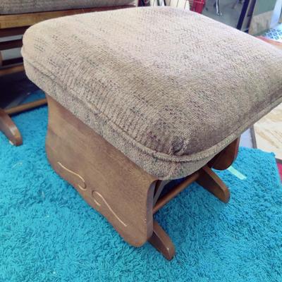 FABULOUS CUSHIONED GLIDER W/ OTTOMAN