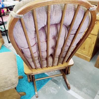 FABULOUS CUSHIONED GLIDER W/ OTTOMAN