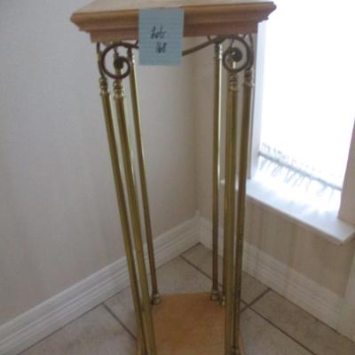 Brass Floor Lamp/Plant Stand