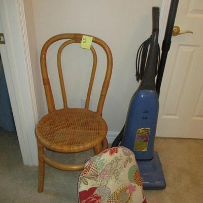 Bamboo Chair/Vacuum Cleaner