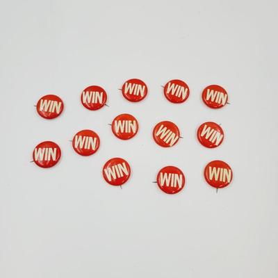 OLD "WIN" POLITICAL BUTTON/ PIN