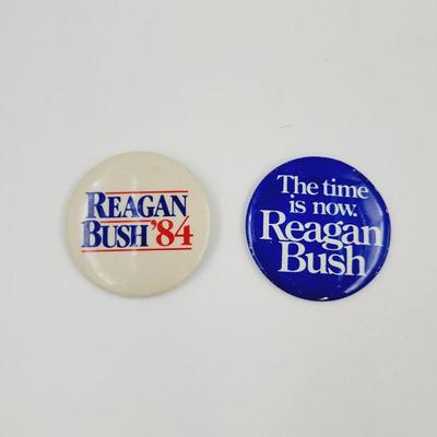 VINTAGE REGAN / DOLE POLITICAL BUTTONS / PINS
