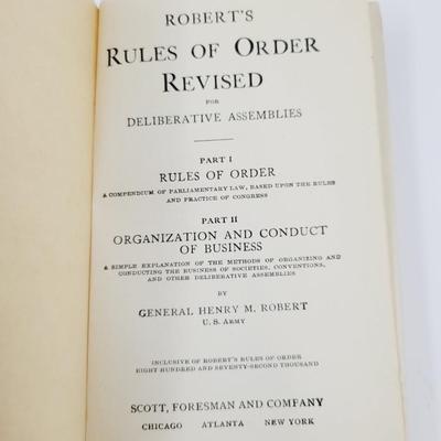 1915 ROBERTS RULES OF ORDER HANDBOOK