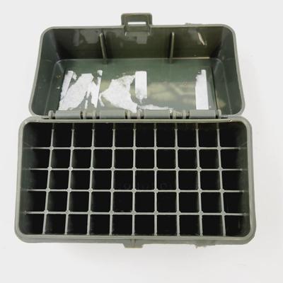 PLASTIC SET OF AMMUNITION STORAGE CONTAINERS