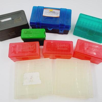 PLASTIC SET OF AMMUNITION STORAGE CONTAINERS