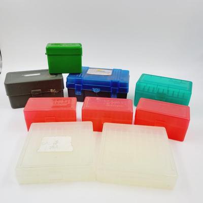 PLASTIC SET OF AMMUNITION STORAGE CONTAINERS