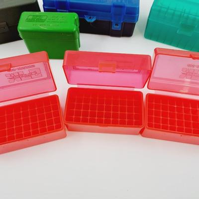 PLASTIC SET OF AMMUNITION STORAGE CONTAINERS