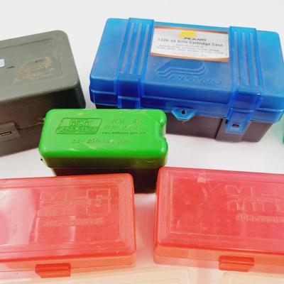 PLASTIC SET OF AMMUNITION STORAGE CONTAINERS