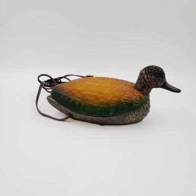 TOFFANY STYLE AMBER DUCK GLASS LIGHT