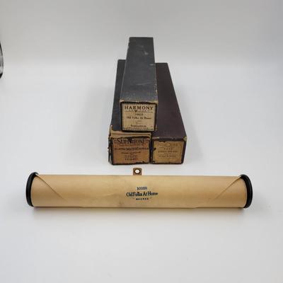 ANTIQUE PLAYER PIANO ROLLS SET OF 3 - LOT 1