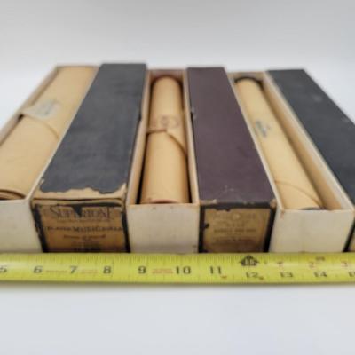 ANTIQUE PLAYER PIANO ROLLS SET OF 3 - LOT 1