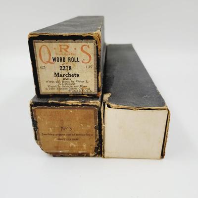 ANTIQUE PLAYER PIANO ROLLS SET OF 3 - LOT 3