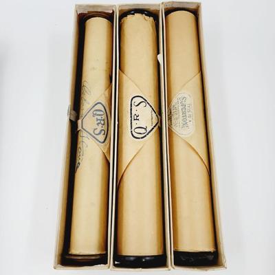 ANTIQUE PLAYER PIANO ROLLS SET OF 3 - LOT 3
