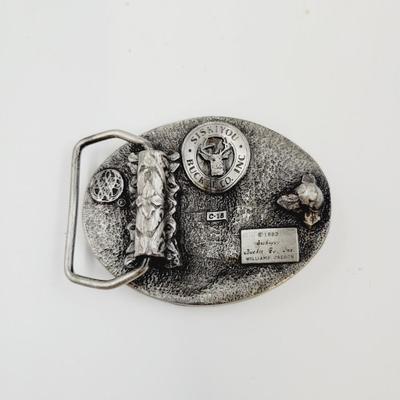 SISKIYOU BUCKLE CO OWL PEWTER BELT BUCKLE