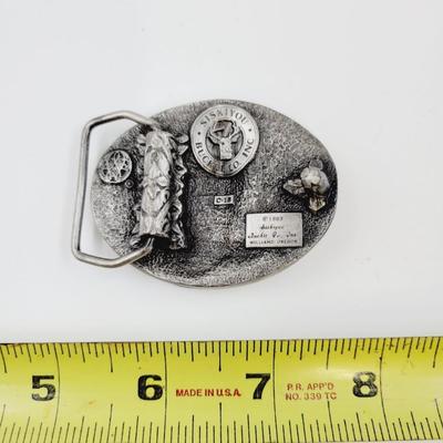 SISKIYOU BUCKLE CO OWL PEWTER BELT BUCKLE