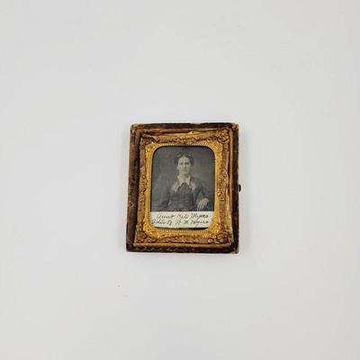 1800S TIN TYPE OLD PHOTO IN ORIGINAL FRAME