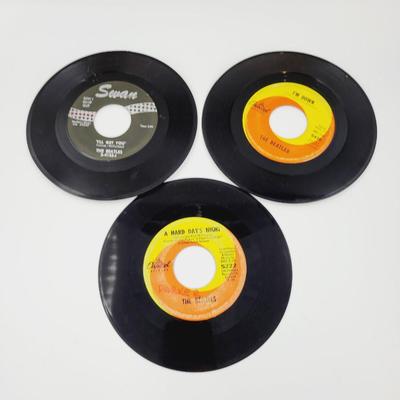 3 PC - 45 RECORDS - THE BEATLES