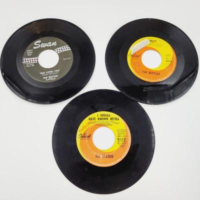 3 PC - 45 RECORDS - THE BEATLES