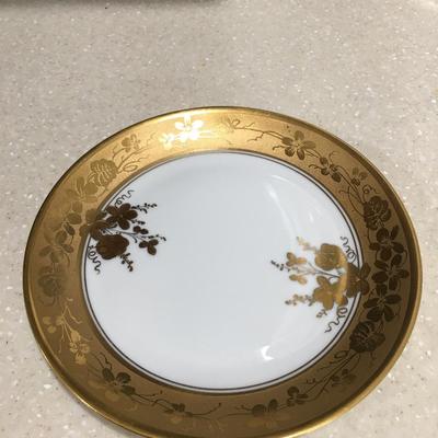 Antique Heavily Gilded Hutschenreuther Selb Trinket Dish/ Cabinet Plate