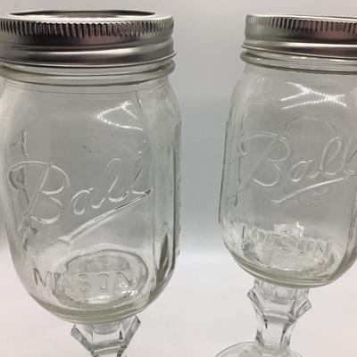 Fine Ball Mason jar stemware-2