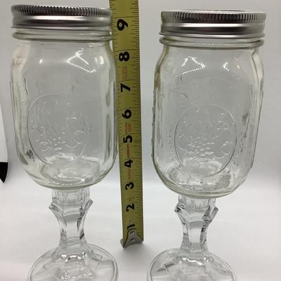 Fine Ball Mason jar stemware-2