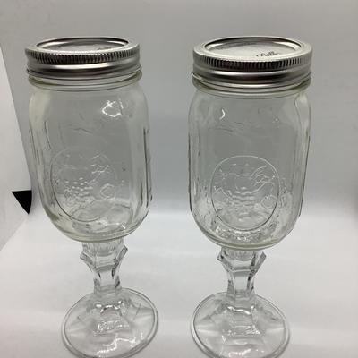 Fine Ball Mason jar stemware-2