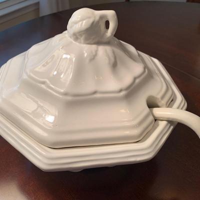 California pottery soup tureen w/lid & ladle