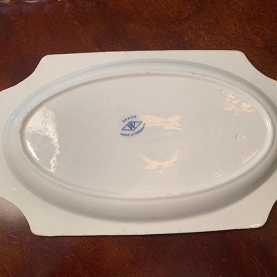 Saxon made in England platter & glass platter