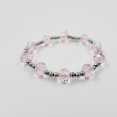 PINK CRYSTAL STRETCHY BRACELET