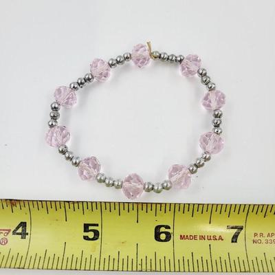 PINK CRYSTAL STRETCHY BRACELET