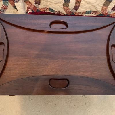 Butler tray wooden coffee table