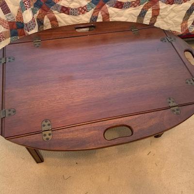 Butler tray wooden coffee table