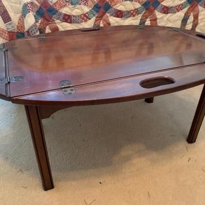 Butler tray wooden coffee table