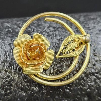 SARAH COVENTRY ROSE GOLD TONED BROOCH