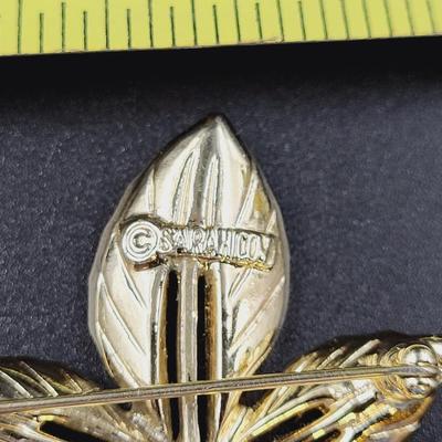 SARAH COVENTRY GOLD TONED IVY BROOCH