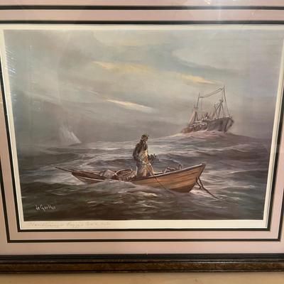 5 William DeGarthe Framed Nautical Prints (MB-MG)