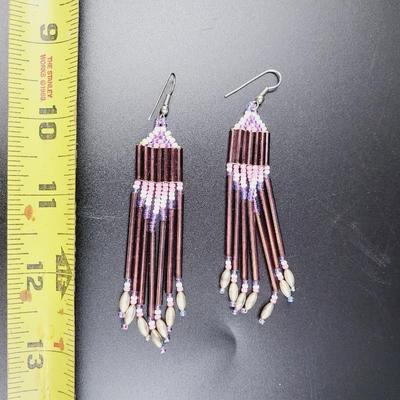 NATIVE HAND CRAFTED BEADED EARRINGS