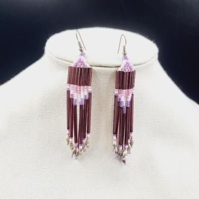 NATIVE HAND CRAFTED BEADED EARRINGS
