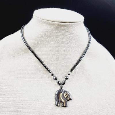 FANTASTIC HEMATITE ELEPHANT NON MAGNETIC NECKLACE