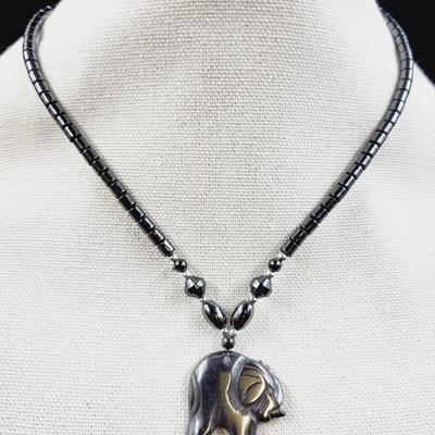 FANTASTIC HEMATITE ELEPHANT NON MAGNETIC NECKLACE