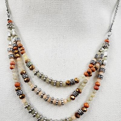 FUNKY TRIO LINE FASHION NECKLACE